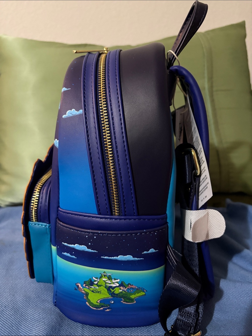 Loungefly Navy, Red, Gold Peter Pan Theater Ride Mini Backpack - Picture 2 of 5